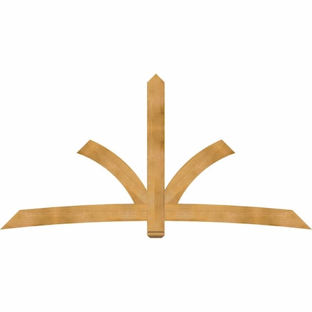 Ekena Millwork Davenport Rough Sawn Timber Gable Bracket, Western Red Cedar, 108"W x 54"H x 2"D x 6"F, 12/12 Pitch GBW108X54X0206DAV00RWR